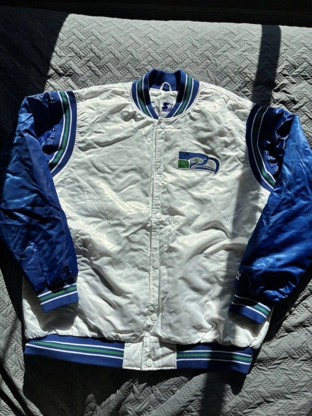 Starter Seattle Seahawks Satin Jacket Men's 3XL NFL Vintage